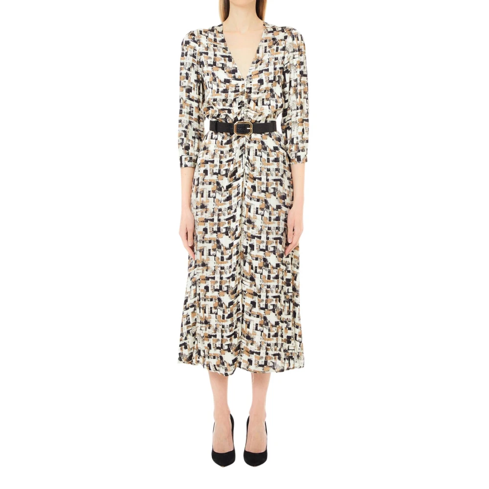 Liu Jo Elegante Longuette Jurk voor Vrouwen Multicolor Dames