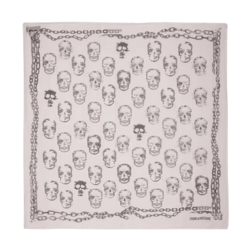 Zadig & Voltaire Skull & Chains Modal Sjaal Gray Dames