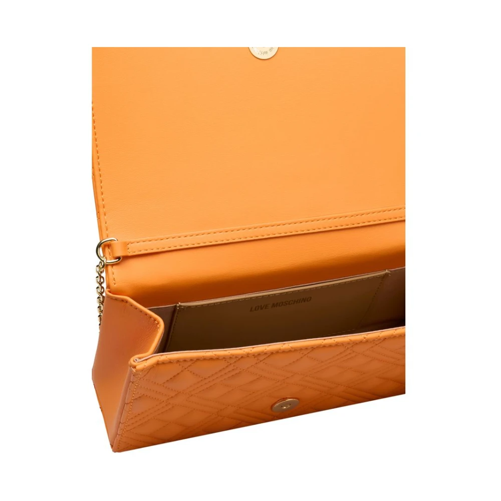 Love Moschino Oranje Crossbody Tas met Logo Orange Dames