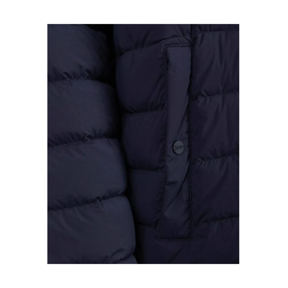 Herno Bomber Travel Packable Down Jacket Blue Heren