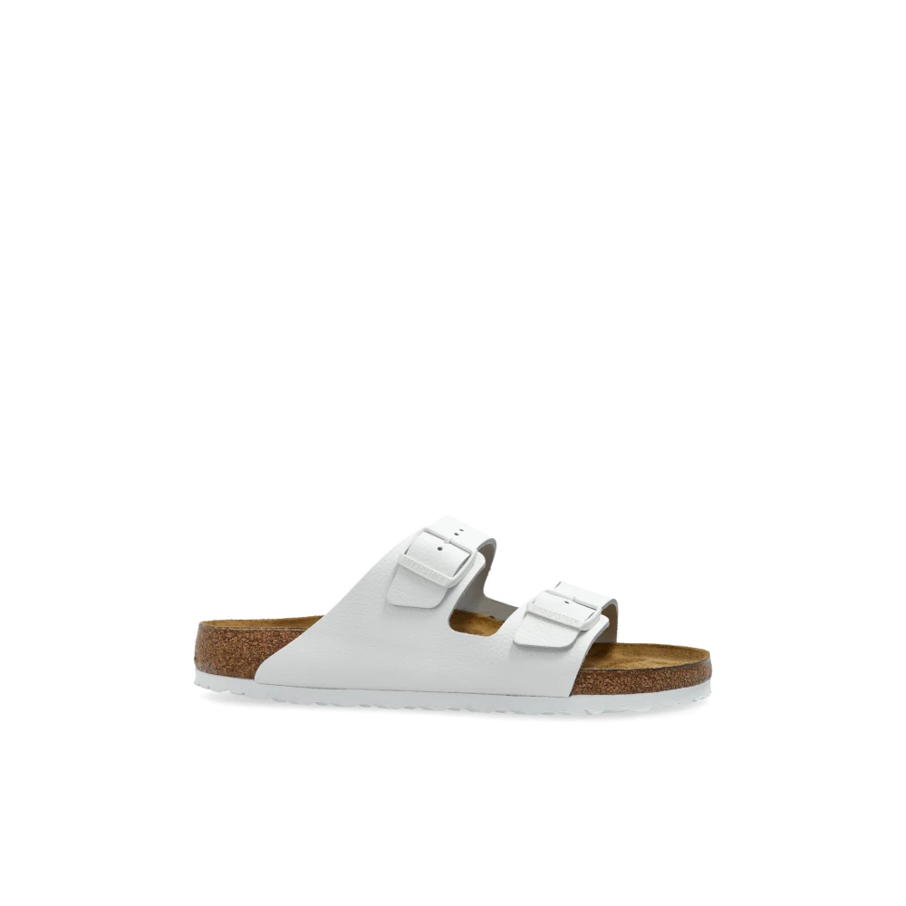 Birkenstock Arizona BS Slides White, Herr