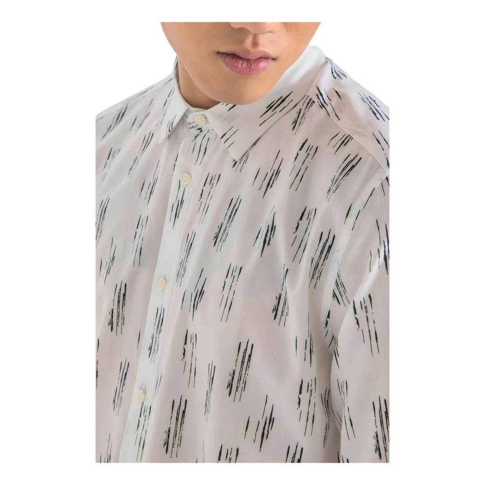 Antony Morato Wit Print Lange Mouw Shirt White Heren