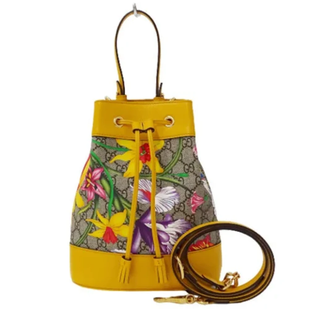 Gucci Vintage Tweedehands Geel stoffen Gucci Ophidia Yellow Dames