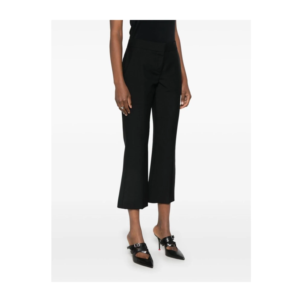 alexander mcqueen Zwarte Op Maat Gemaakte Wollen Broek Black Dames