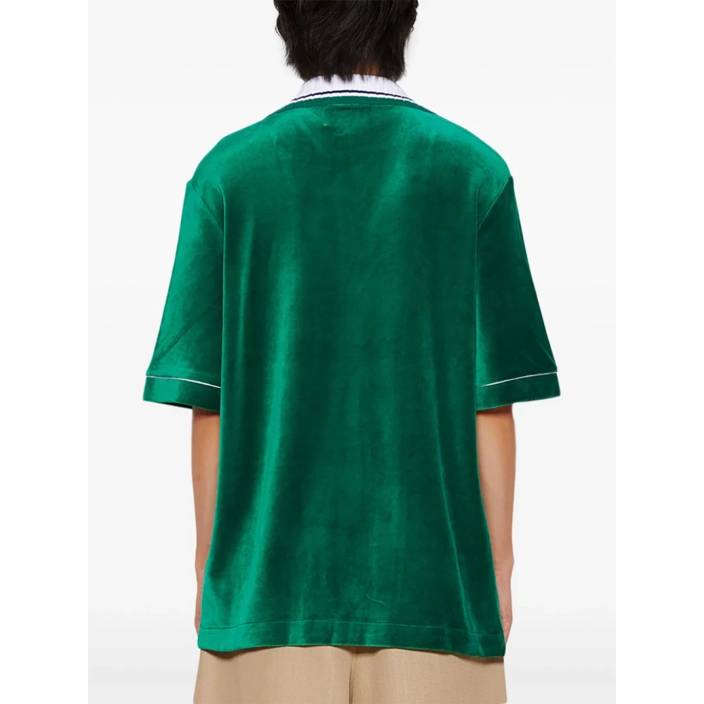 Casablanca Smaragdfluwelen Shirt Green Heren