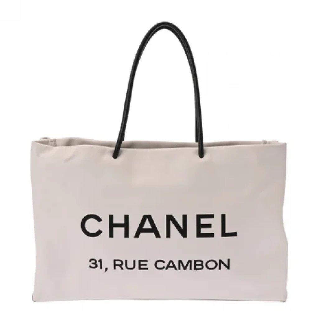 Chanel Vintage Pre-owned Fabric chanel-bags White Dames