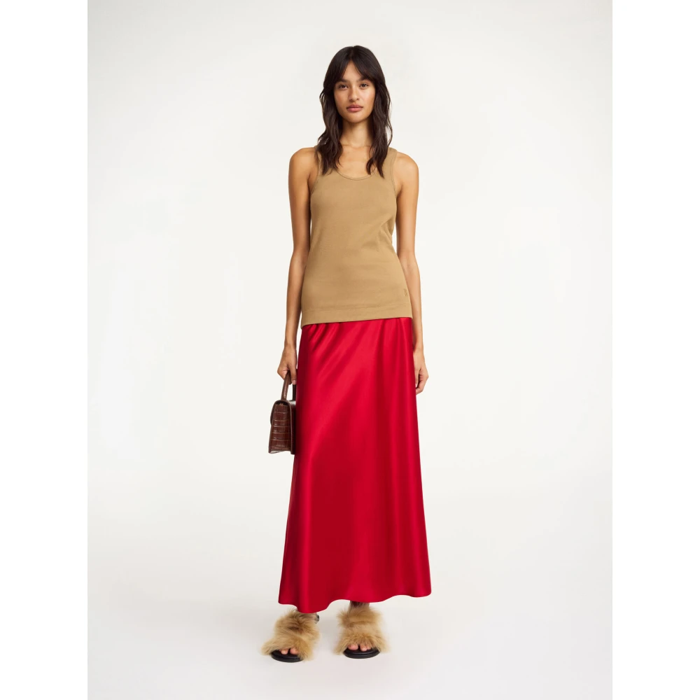 By Malene Birger Rode Boshan Rok A-lijn Midi By Herenne Birger Red Dames