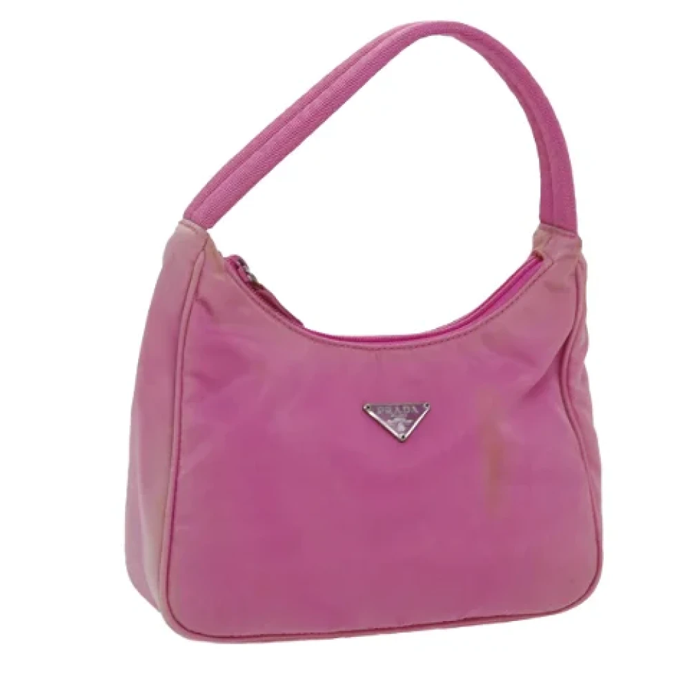 Prada Vintage Pre-owned Nylon handbags Pink Dames