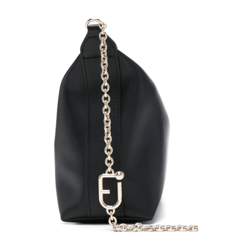 Furla Zwarte Schoudertas met Kettingband Black Dames