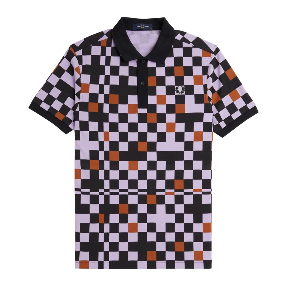 Fred Perry Geruite Heren Polo Shirt met korte mouwen Multicolor Heren