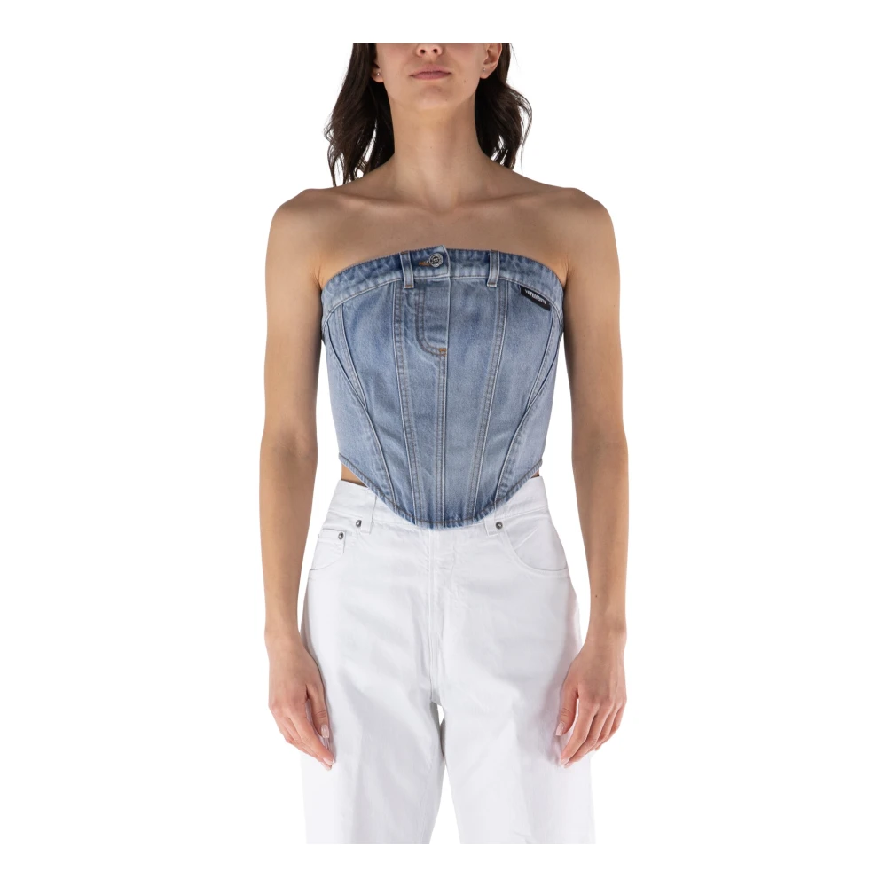 Vetements Denim Korset Blue Dames