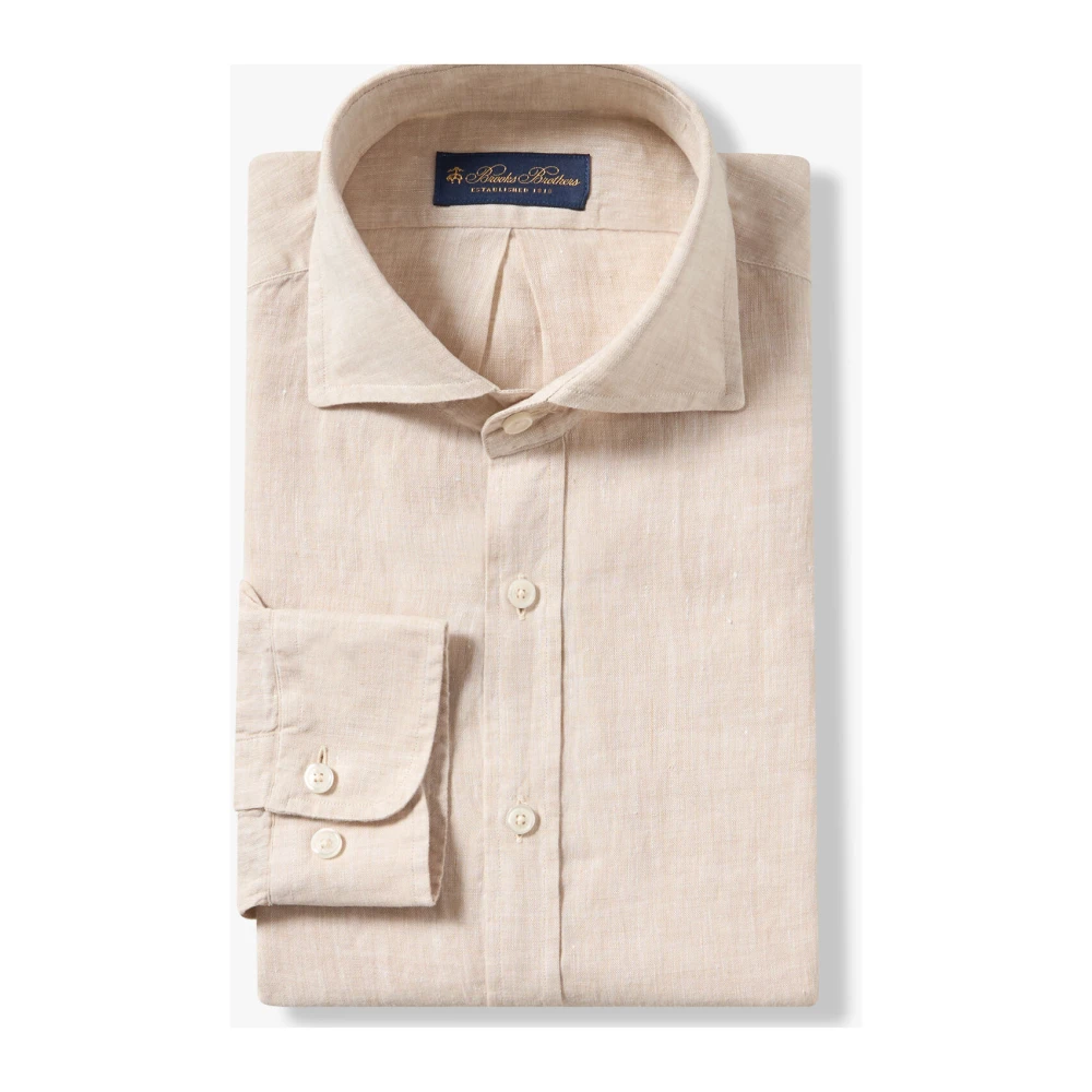 Brooks Brothers Zandkleurig linnen casual overhemd Beige Heren