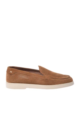 Perforated Suede Slip-On