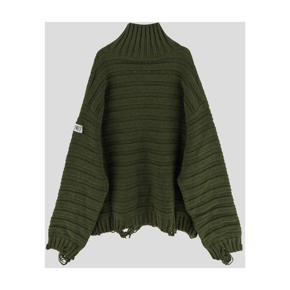 MM6 Maison Margiela Wollen Turtleneck Gebreid Green Heren
