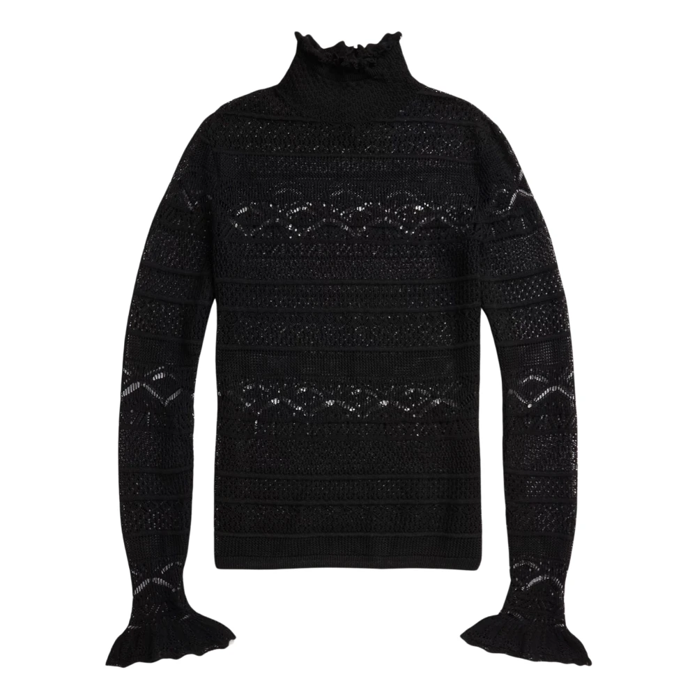 Polo Ralph Lauren Svart Långärmad Pullover Tröja Black, Dam