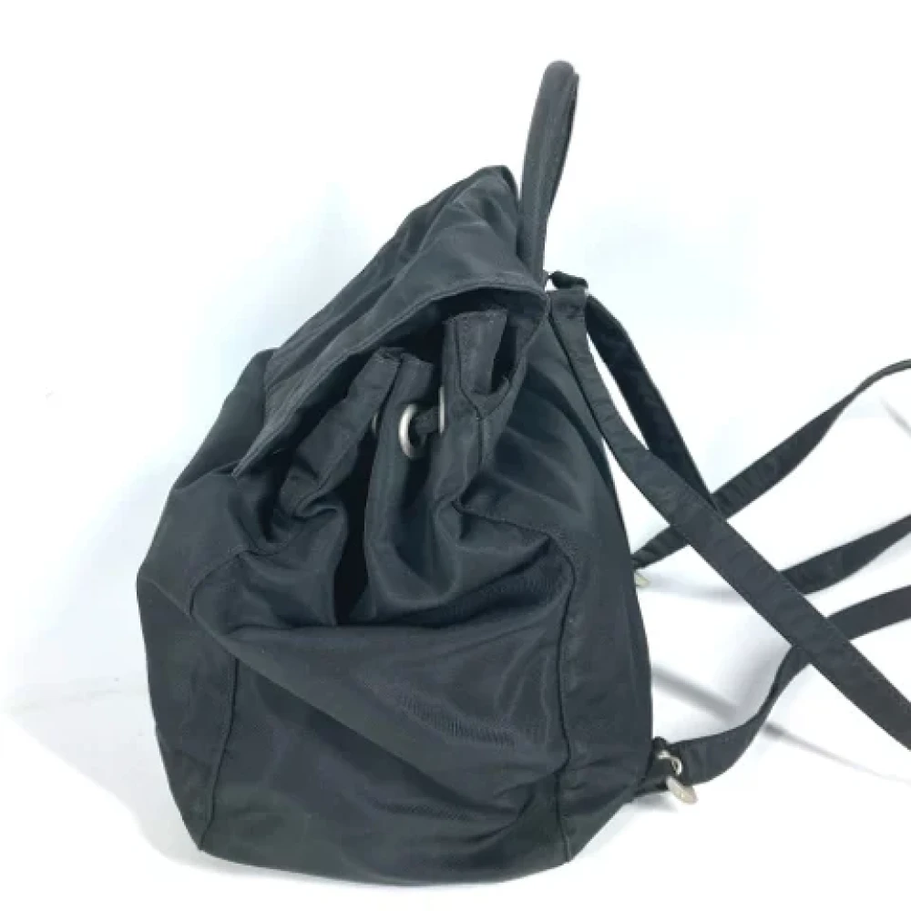 Prada Vintage Pre-owned Fabric backpacks Black Dames