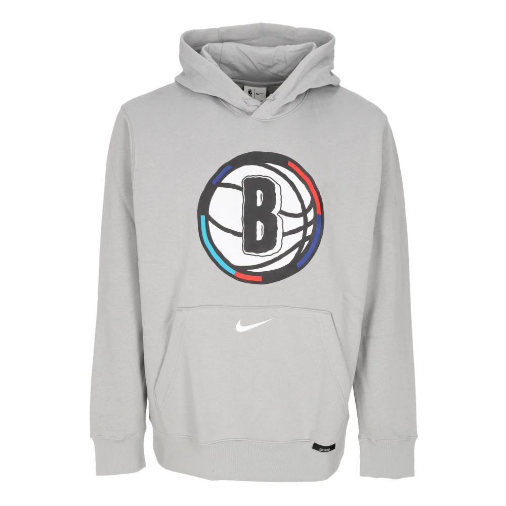 Nike Brooklyn Nets City Edition Hoodie Gray Heren
