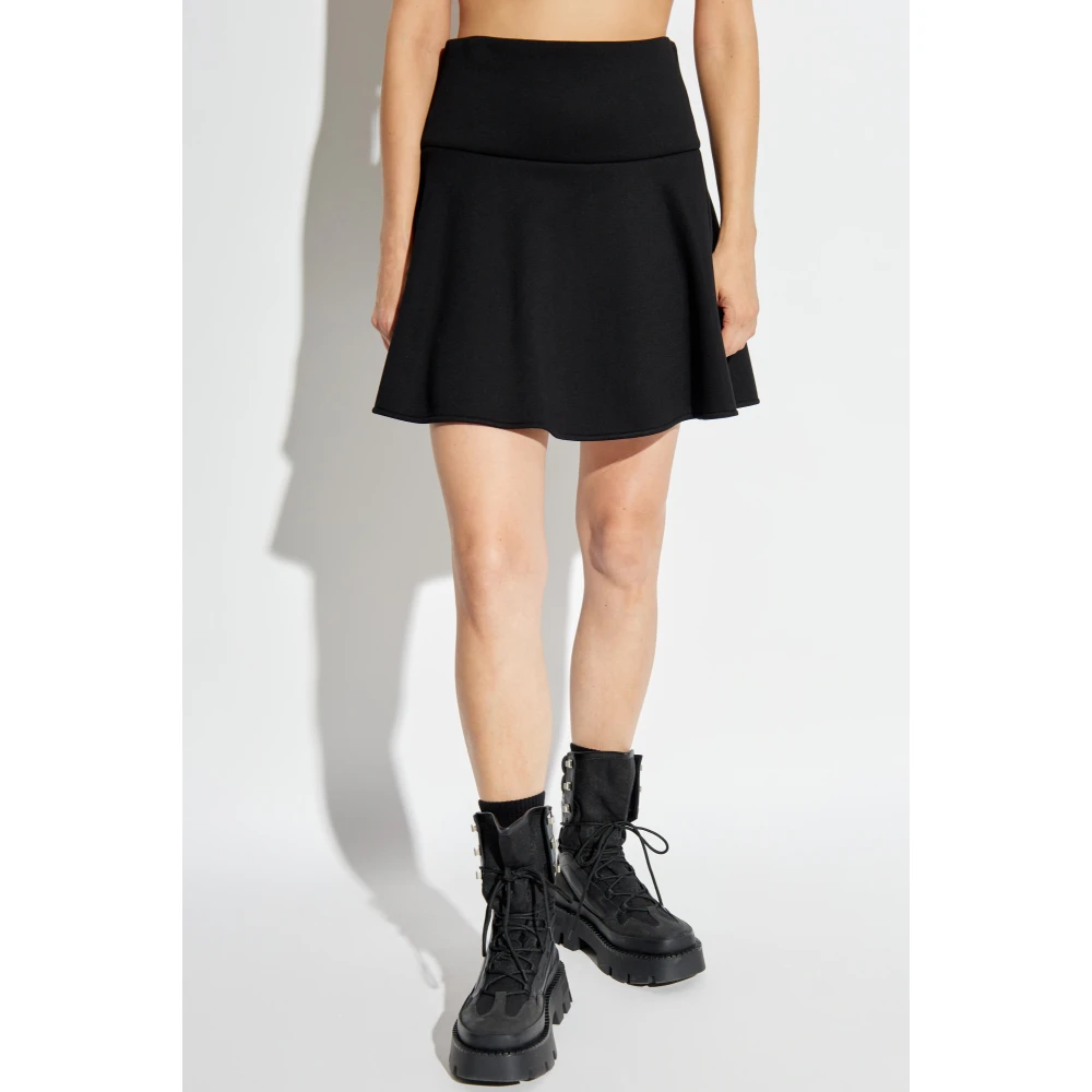 Moncler Korte uitlopende rok Black Dames