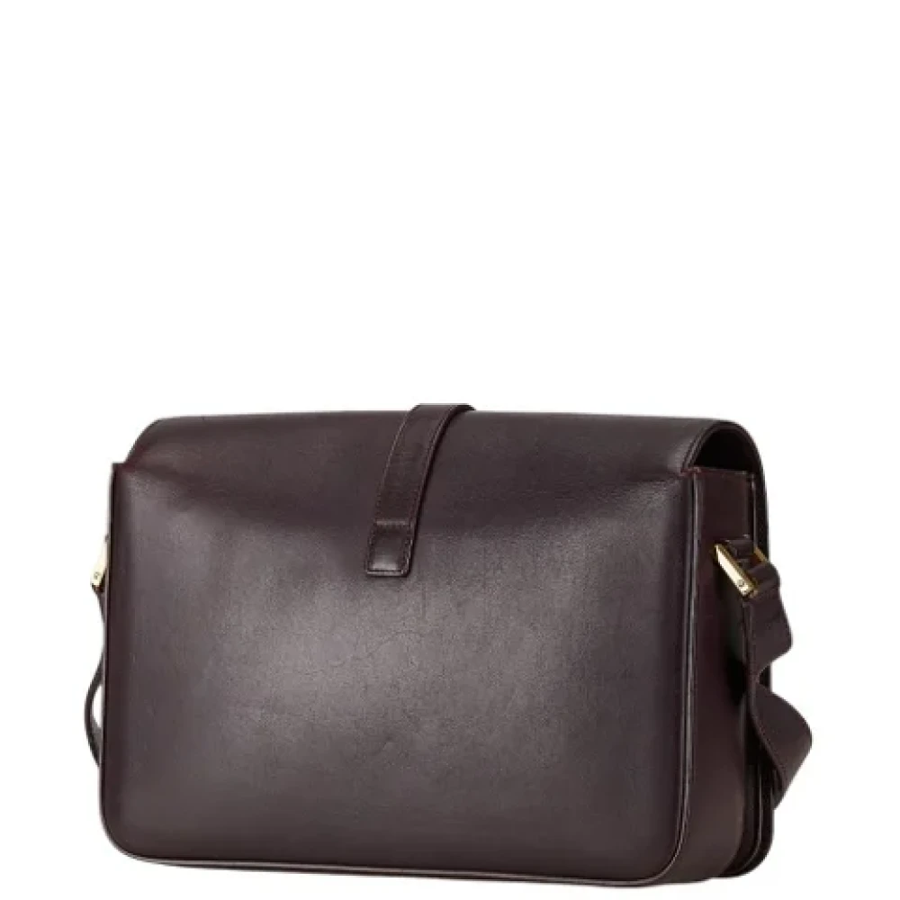 Saint Laurent Vintage Pre-owned Leather shoulder-bags Purple Dames