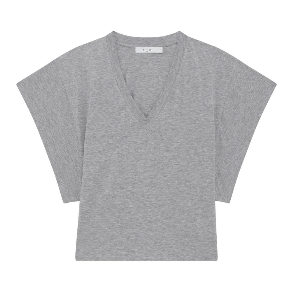 IRO Basilya V-hals T-shirt Gray Dames