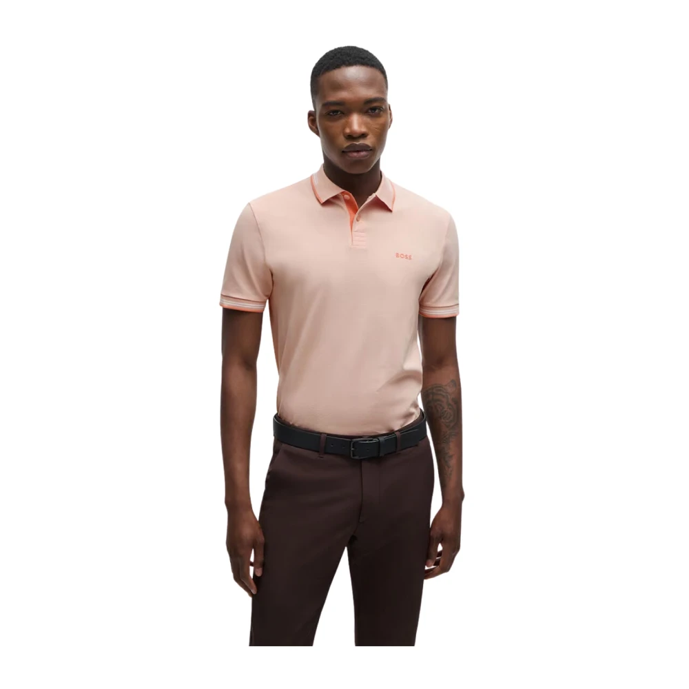 Hugo Boss Klassieke Regular Fit Polo Shirt Pink Heren