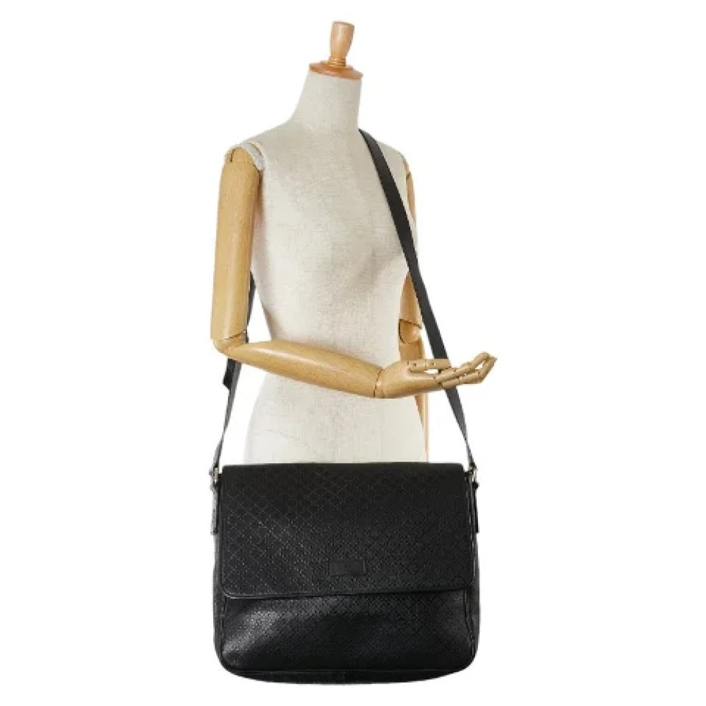Gucci Vintage Pre-owned Leather crossbody-bags Black Dames