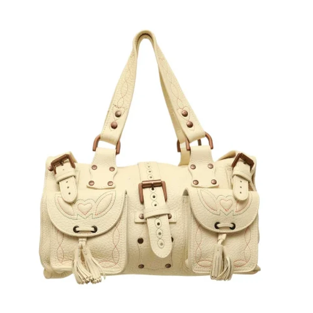 Mulberry Pre-owned Leather handbags Beige Dames