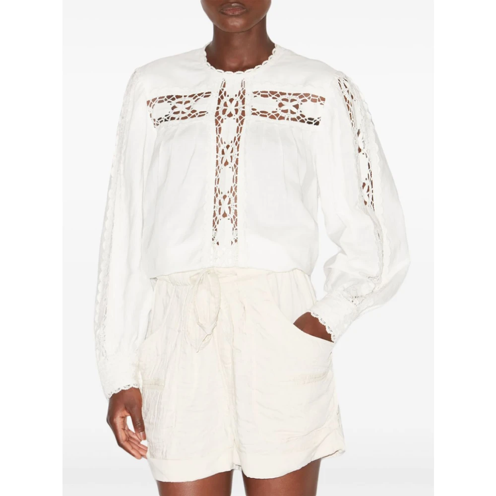 Isabel Marant Étoile Witte Linnen Katoenen Damesoverhemd White Dames