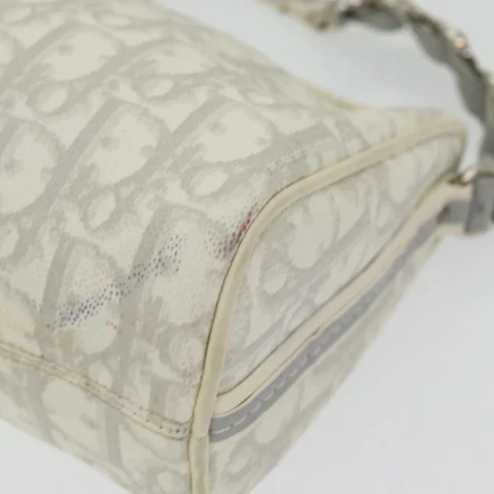 Dior Vintage Pre-owned Leather handbags White Dames