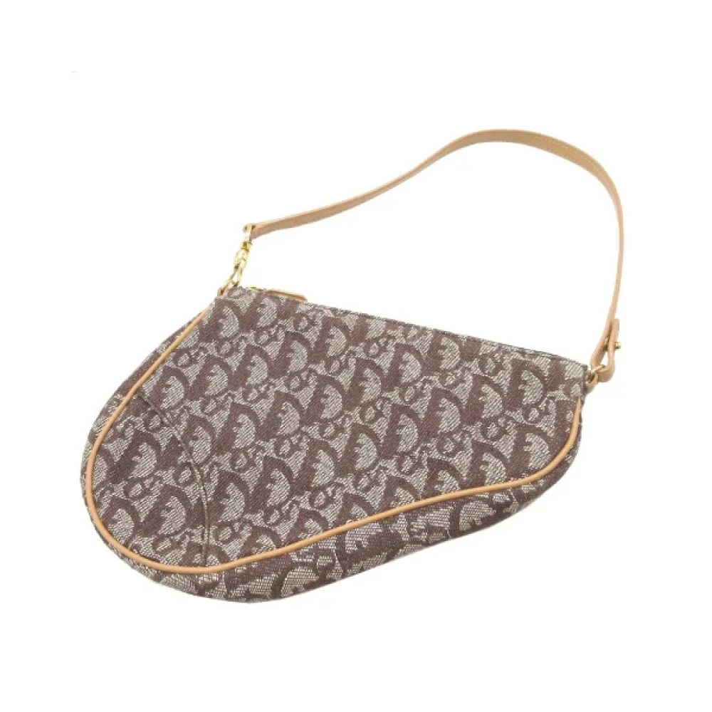 Dior Vintage Pre-owned Canvas handbags Brown Dames