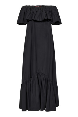 robe-en-popeline-de-coton-noire-encolure-bateau