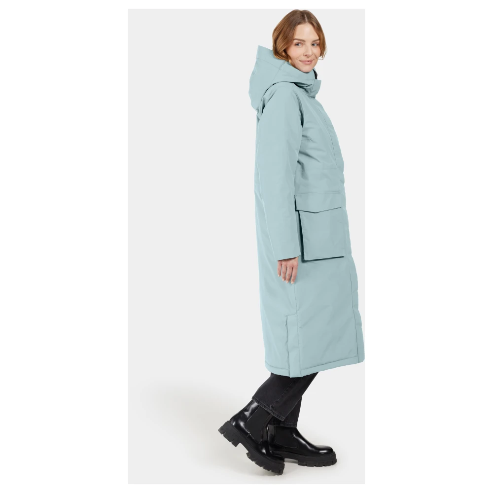 Didriksons Sportieve Parka met Functionele Details Blue Dames