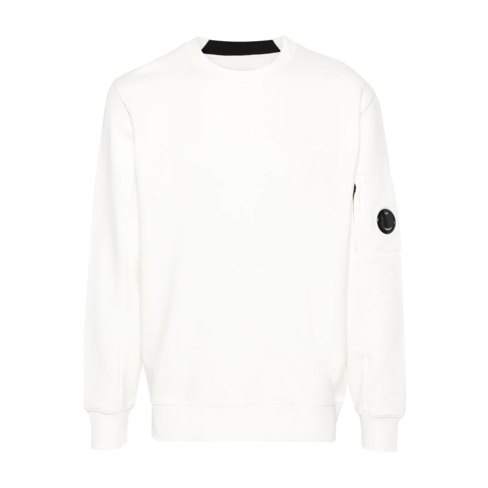 C.P. Company Witte Stretch Katoenen Sweatshirt White Heren