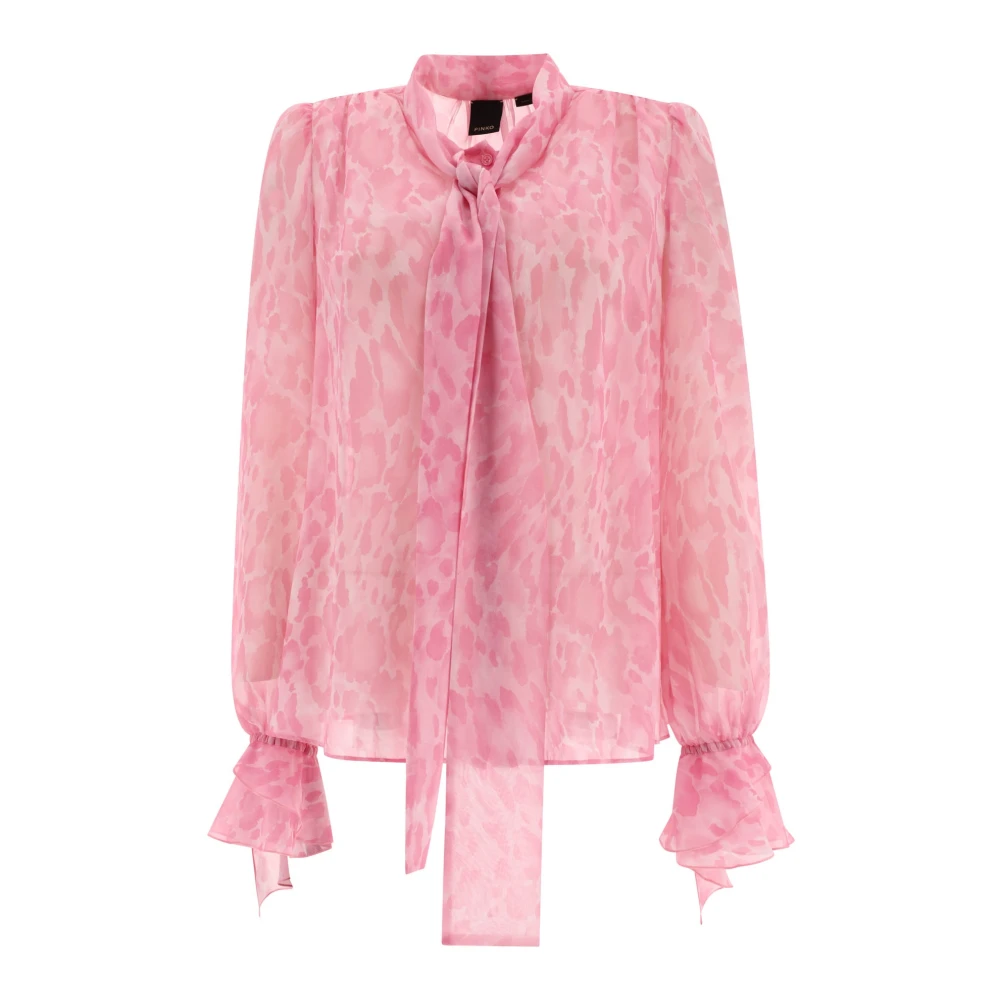 pinko Scozia Blouse 100% Polyester Pink Dames