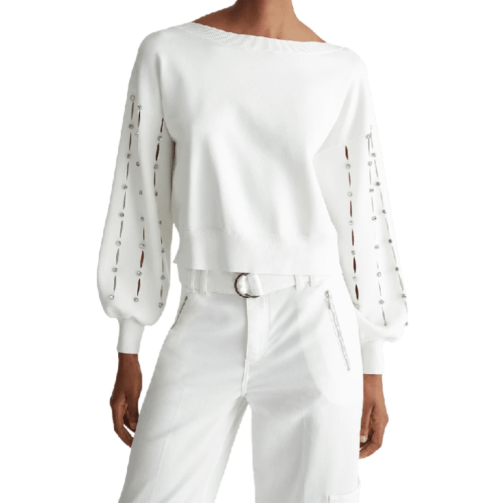 Liu Jo Witte longsleeve cut-out top White Dames
