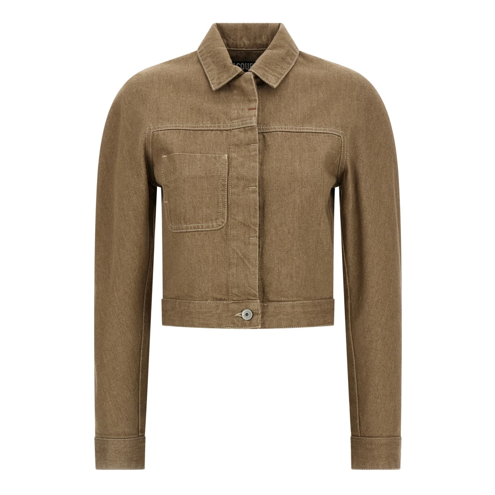 Jacquemus Beige Denim Jackets, Female, 2XS, La Veste Ovalo Cargo Jacket