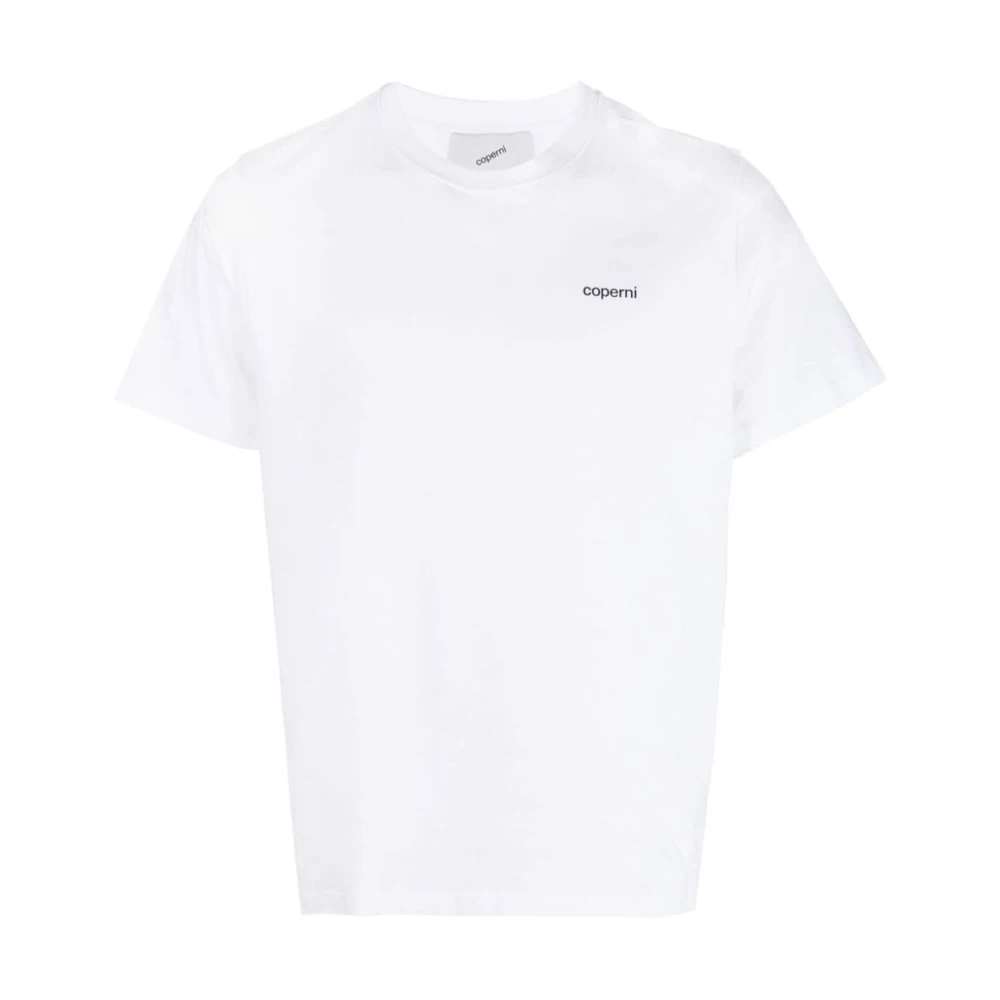 Coperni Witte Logo Boxy T-Shirt White Heren