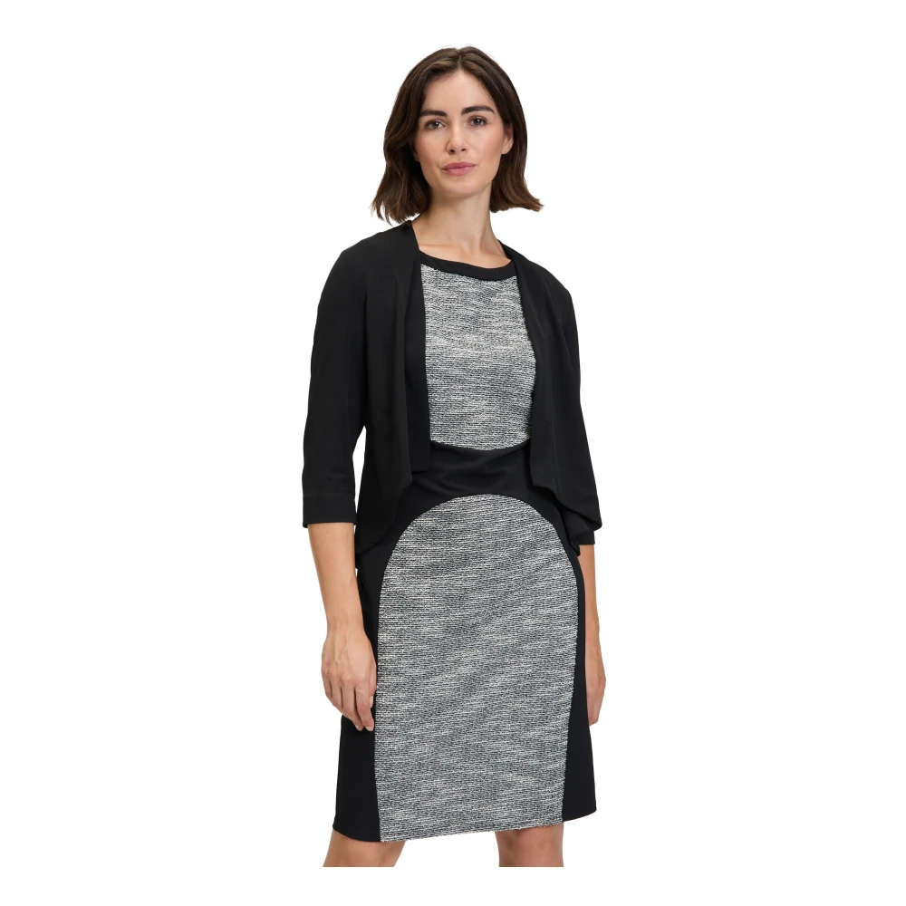 Vera Mont Elegante Jerseyjasje 3 4 Mouw Black Dames