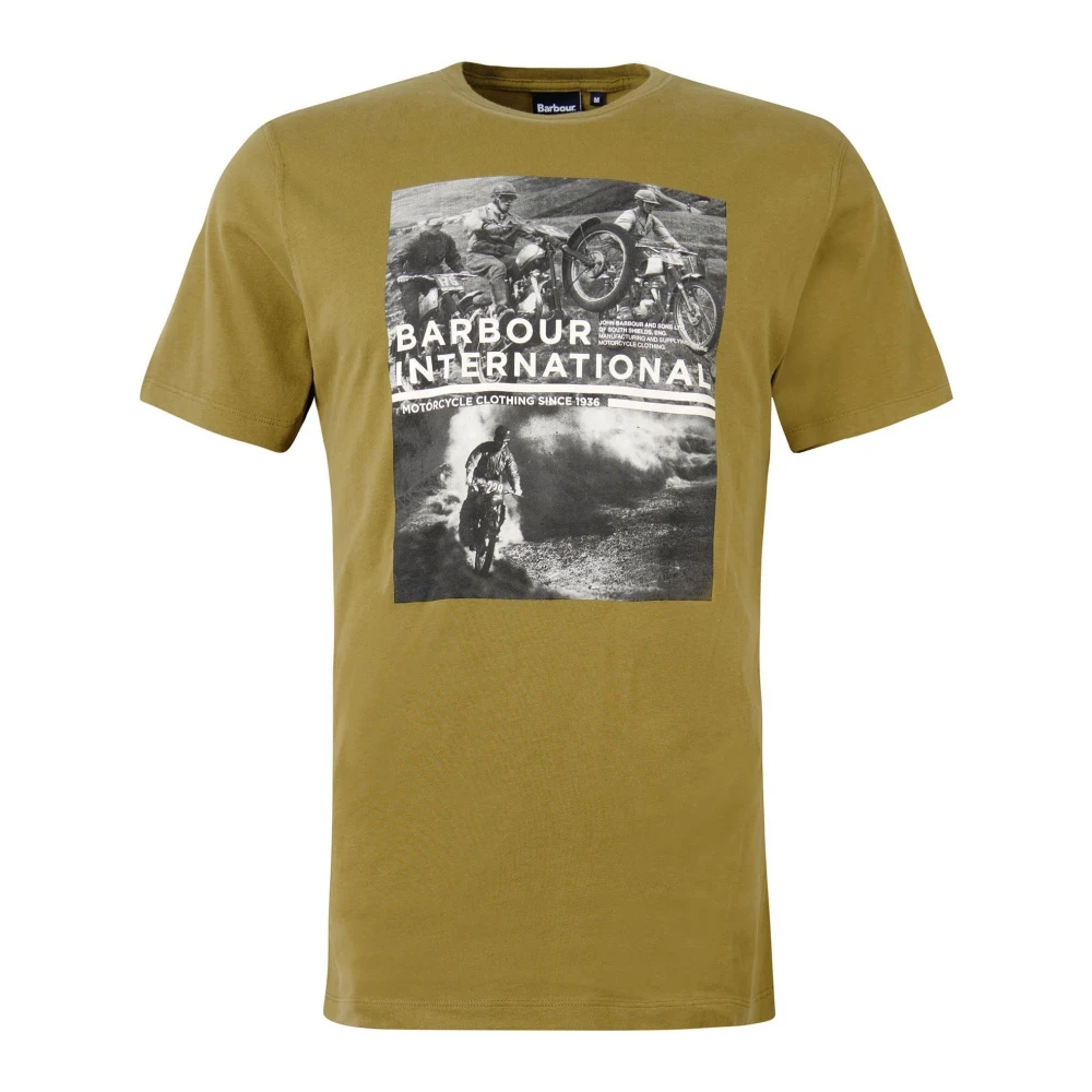 Barbour Retro Race T-Shirt Green Heren