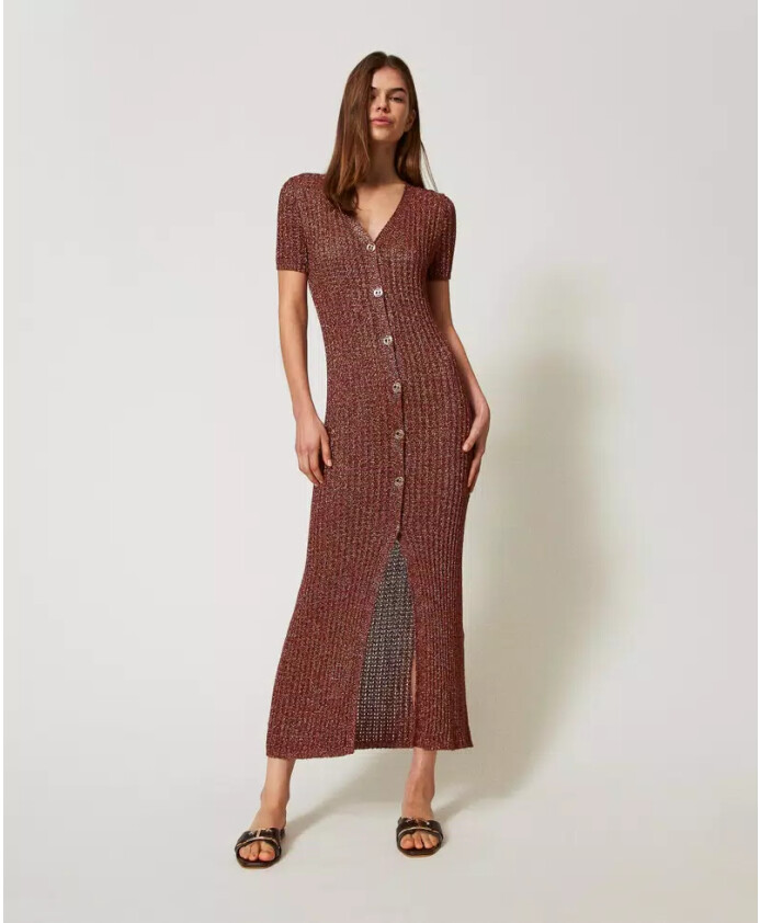robe-tricotee-perforee-avec-lurex