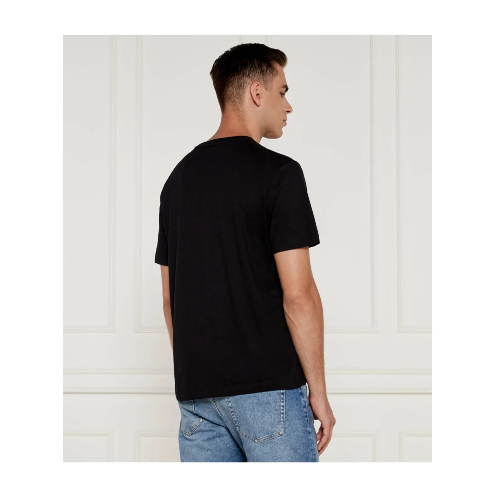 Guess Zwarte Katoenen T-shirt Korte Mouw Black Heren