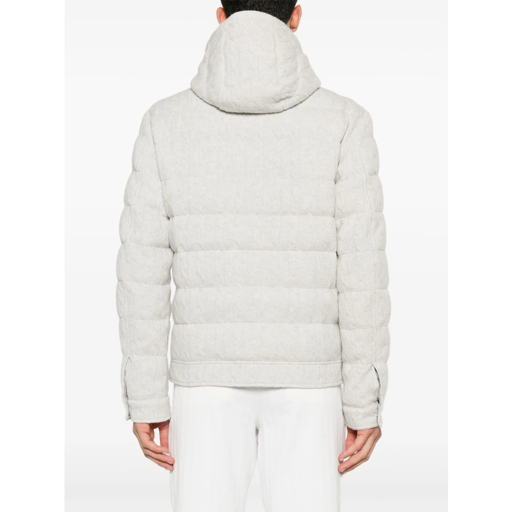 Eleventy Grijze jas met capuchon Gray Heren
