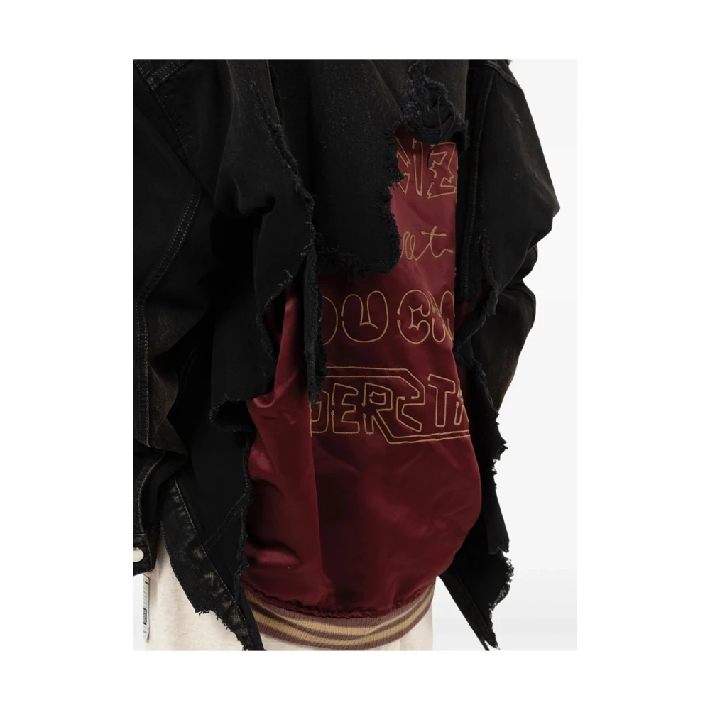 Mihara Yasuhiro Zwart rits vooraan buitenkleding met zakken Black Heren