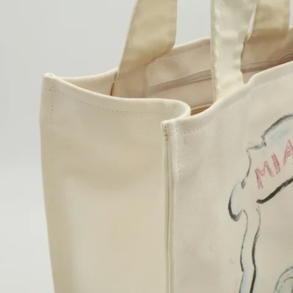 Chanel Vintage Pre-owned Canvas chanel-bags Beige Dames