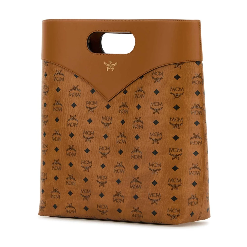 MCM Canvas Shopping Bag Brown Heren