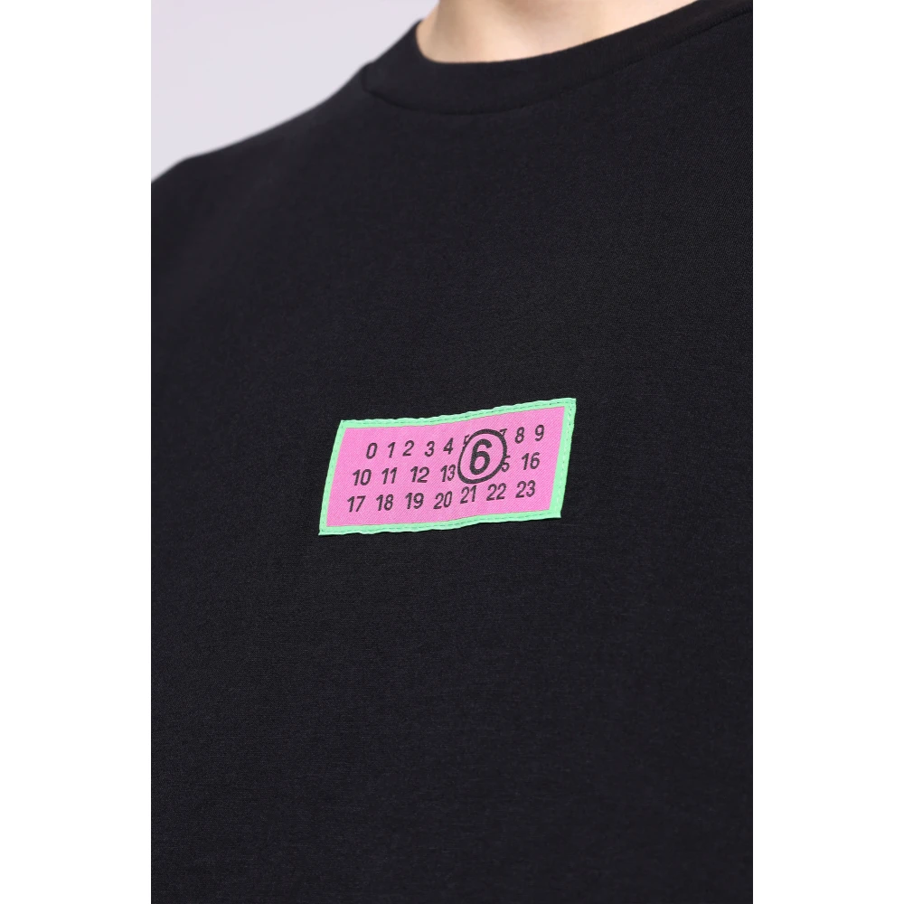 MM6 Maison Margiela T-shirt met logo Black Heren