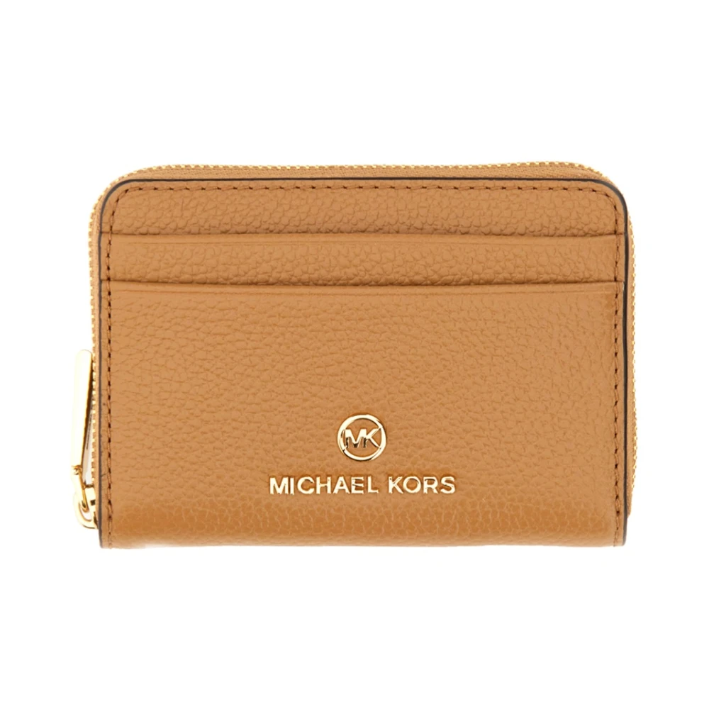 Michael Kors Stijlvolle Charme Leren Portemonnee Beige Dames