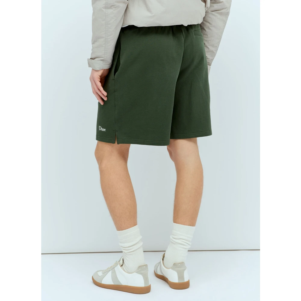 Dime Mtl Franse Terry Shorts Katoen Elastische Tailleband Green Heren