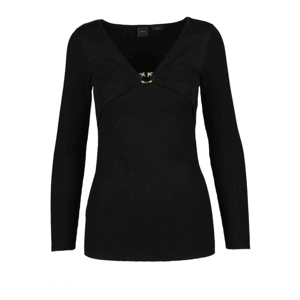 pinko Wolmix Laagjes Top Black Dames