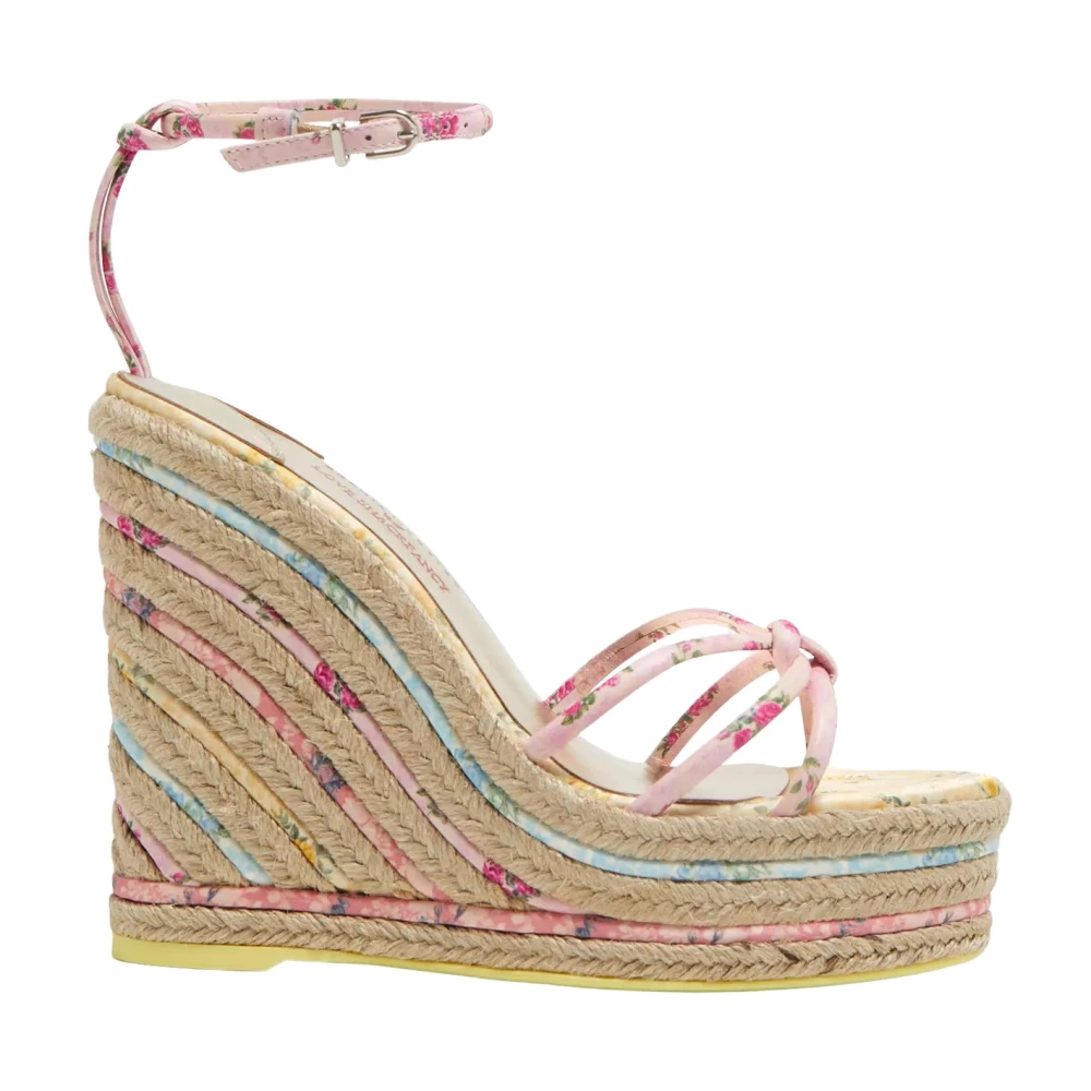 Sophia Webster Blommiga espadriller med kilklack Multicolor, Dam